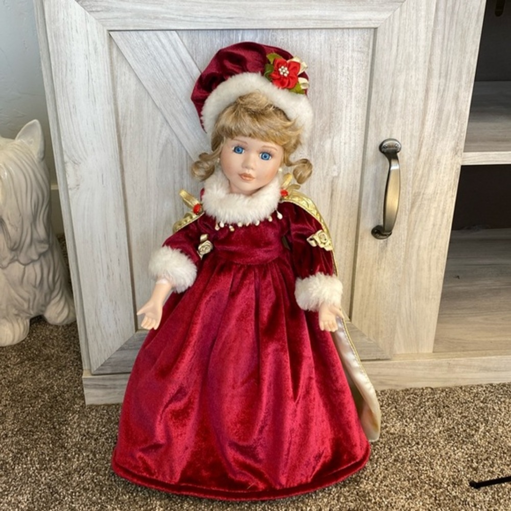 The Heritage Signature Collection Christmas Holiday Porcelain Doll